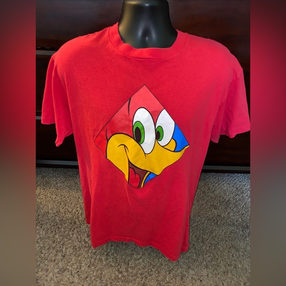 Single Stitch Vintage 1996 Woody Woodpecker Looney Tunes Universal Studios Sz XL
